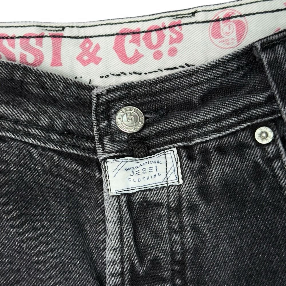 Vintage Jessi & Co. Black Charcoal Jeans | 34 Made in Italy 90s Y2K Button Fly - Picture 6 of 12
